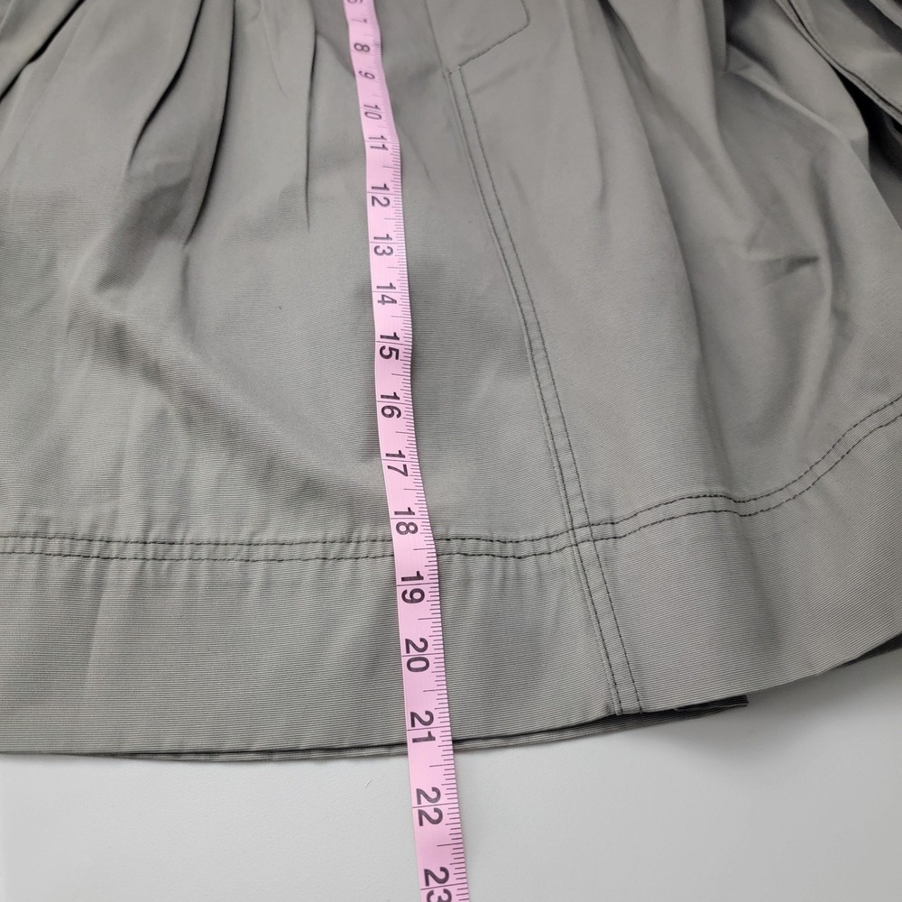 Zara Woman Pleated Mini Skirt Belted Button Fly Beige Preppy Pockets Size S - Picture 7 of 10